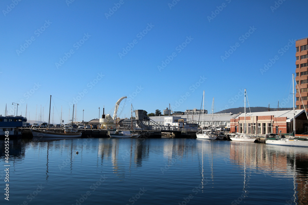 Hobart Harbor in Tasmania, Australia