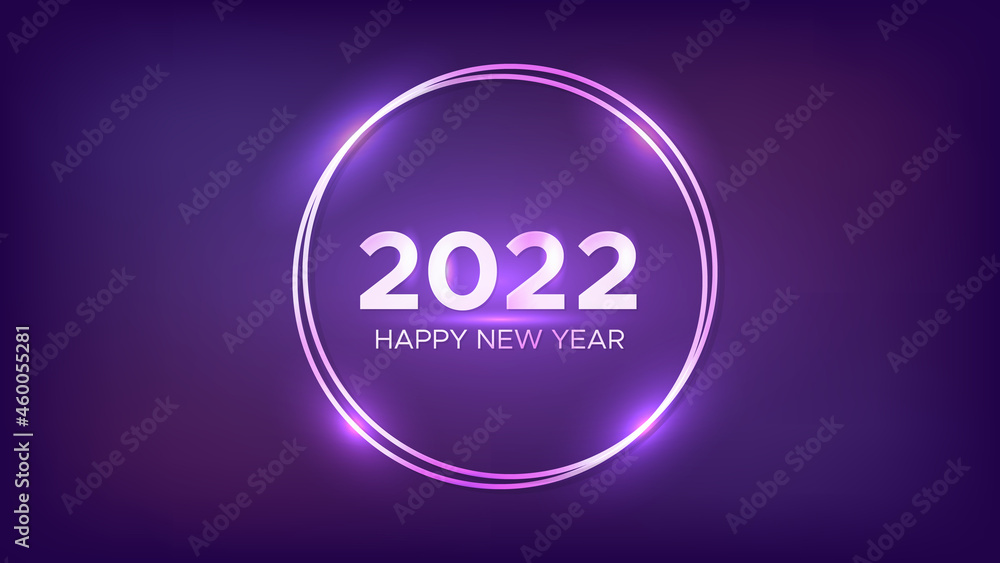 2022 Happy New Year neon background 2022 Happy New Year neon background