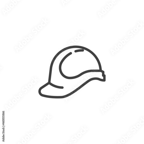 Safety hard hat line icon