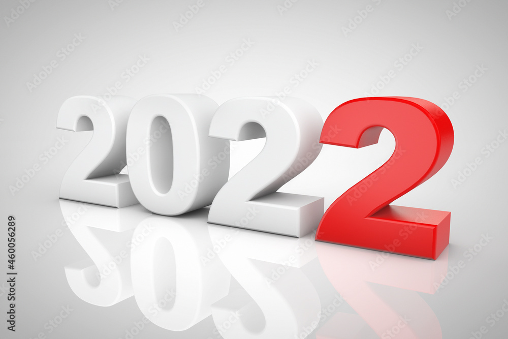 New Year 2022 3d Sign. 3d Rendering New Year 2022 3d Sign. 3d Rendering