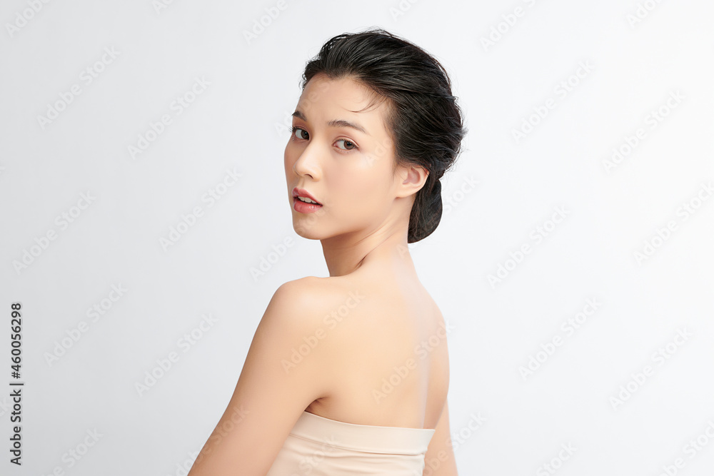 Beautiful young asian woman with clean fresh skin on white background, Face care, Facial treatment, Cosmetology, beauty and spa, Asian women portrait. Beautiful young asian woman with clean fresh skin on white background, Face care, Facial treatment, Cosmetology, beauty and spa, Asian women portrait.