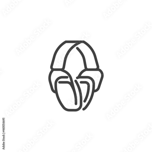 Protective ear muffs line icon