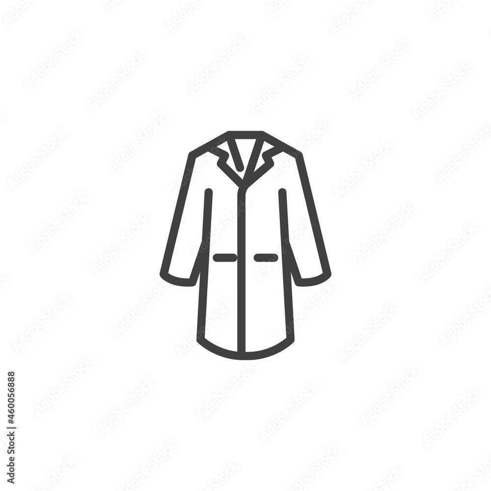 Lab coat line icon Lab coat line icon