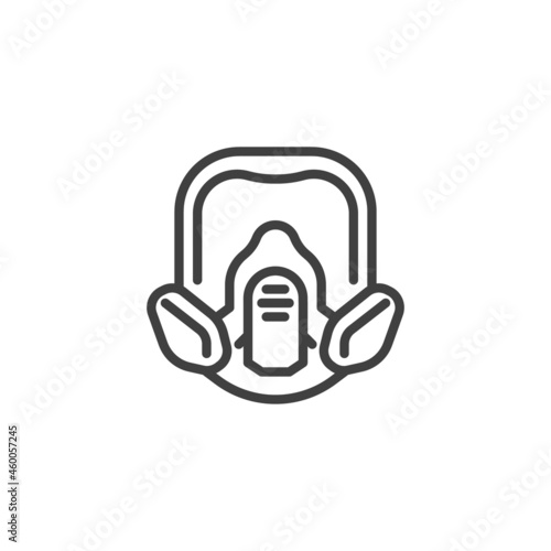 Respiratory mask line icon