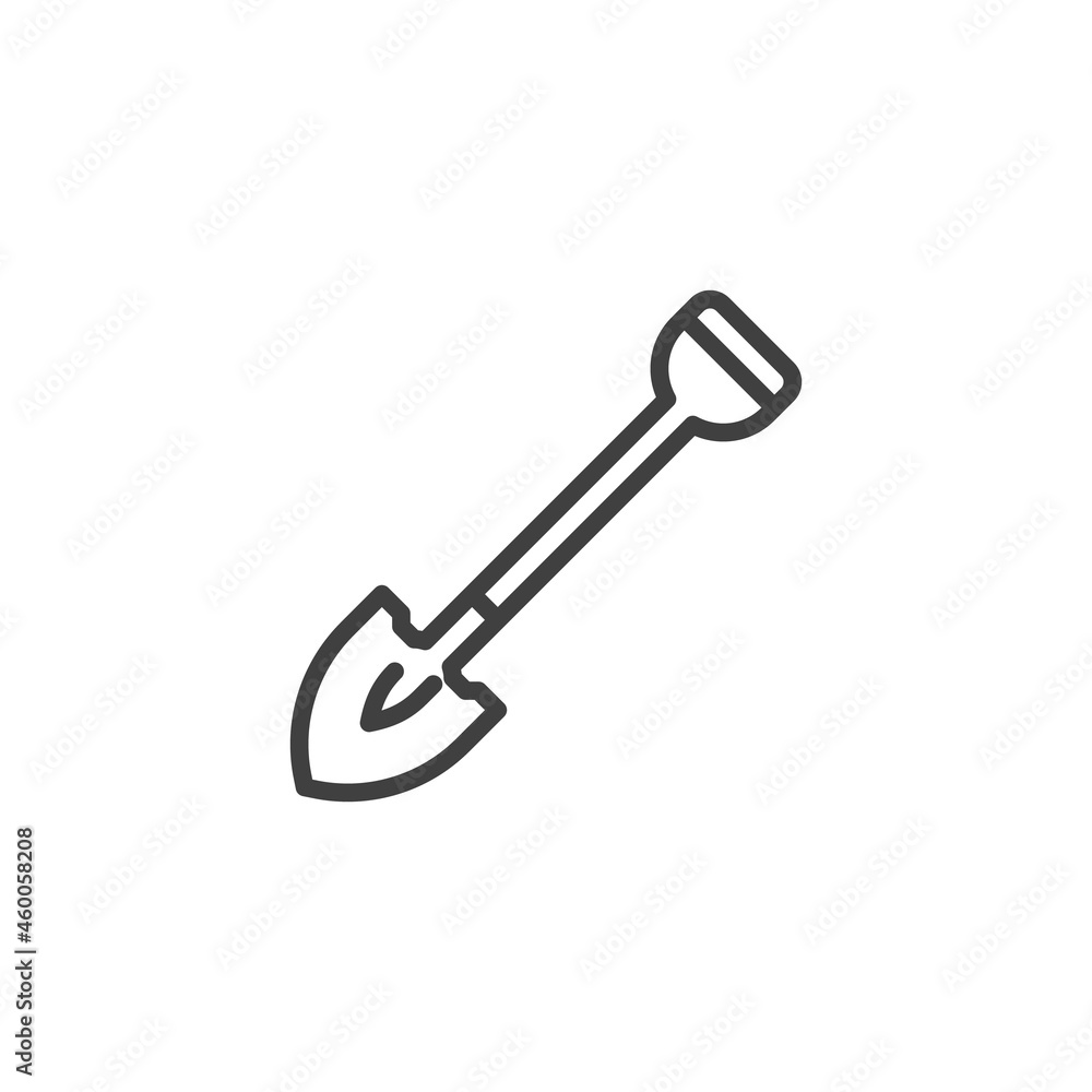 Shovel line icon Shovel line icon