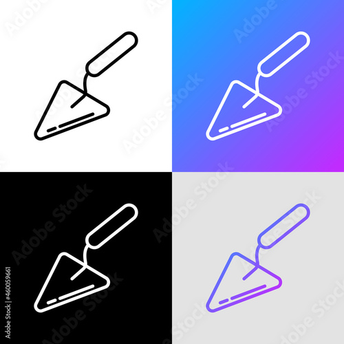 Trowel thin line icon. Modern vector illustration of work tool for construction.