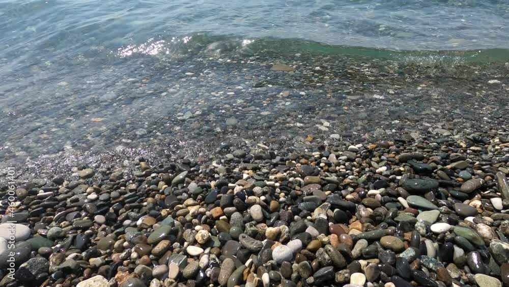 Black sea coast with pebble beach Black sea coast with pebble beach