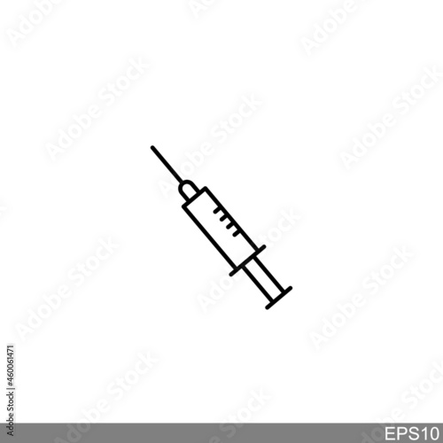 Syringe icon.Medical Vaccine icon. Medical Syringe symbol template for graphic and web design . vector illustration