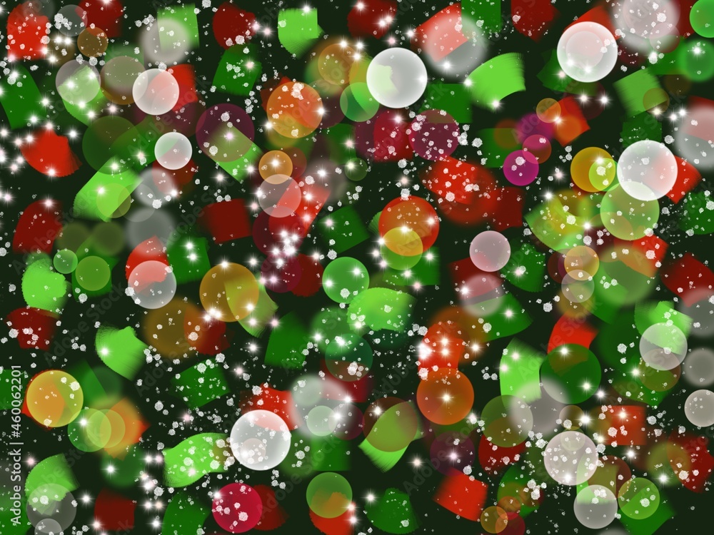 Christmas amd New Year pattern with red and green colours