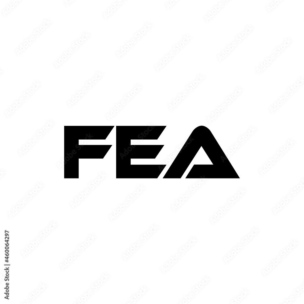 FEA letter logo design with white background in illustrator, vector