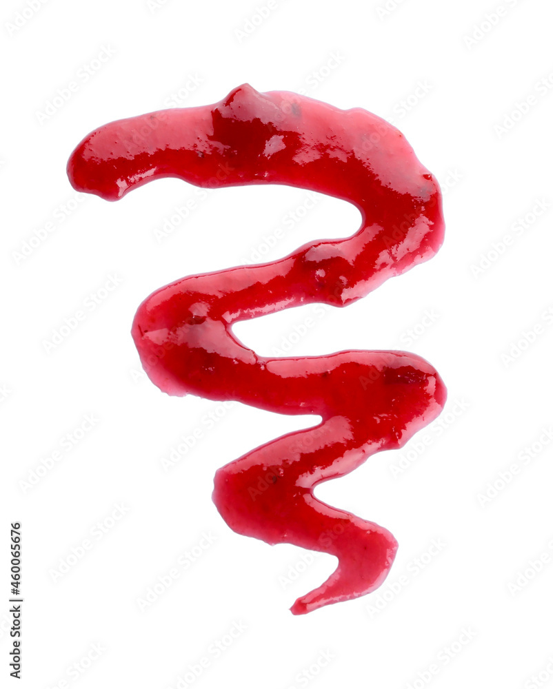 Delicious cranberry jam on white background Delicious cranberry jam on white background