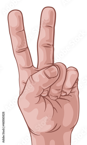 Peace Victory V Sign Hand C...