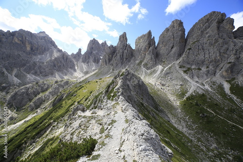 Cadini di misurina famous spot view, Dolomite Alps, Italy photo