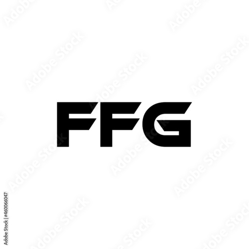 FFG letter logo design with white background in illustrator, vector logo modern alphabet font overlap style. calligraphy designs for logo, Poster, Invitation, etc.