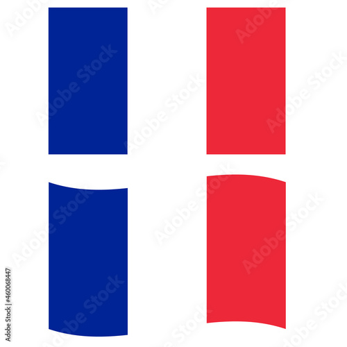 France National Flag on white background. Original and simple France flag. waving France Flag. flat style. 