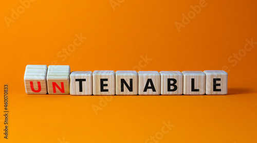 Photos Tenable or untenable symbol