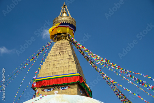 The Bodhnath stupa in Kathmandu is one of the largest in the world. Nepal. photo