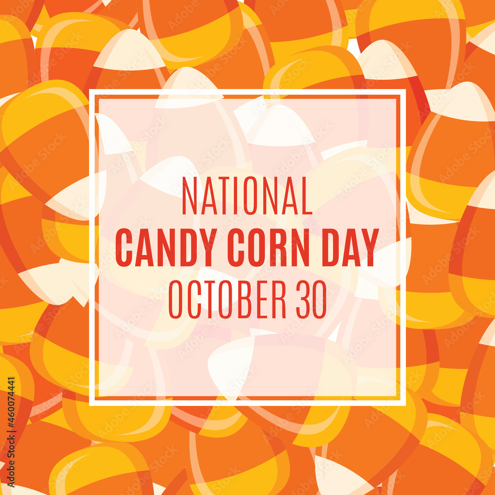 National Candy Corn Day vector. Popular halloween candy vector. Candy Corn Day Poster, October
