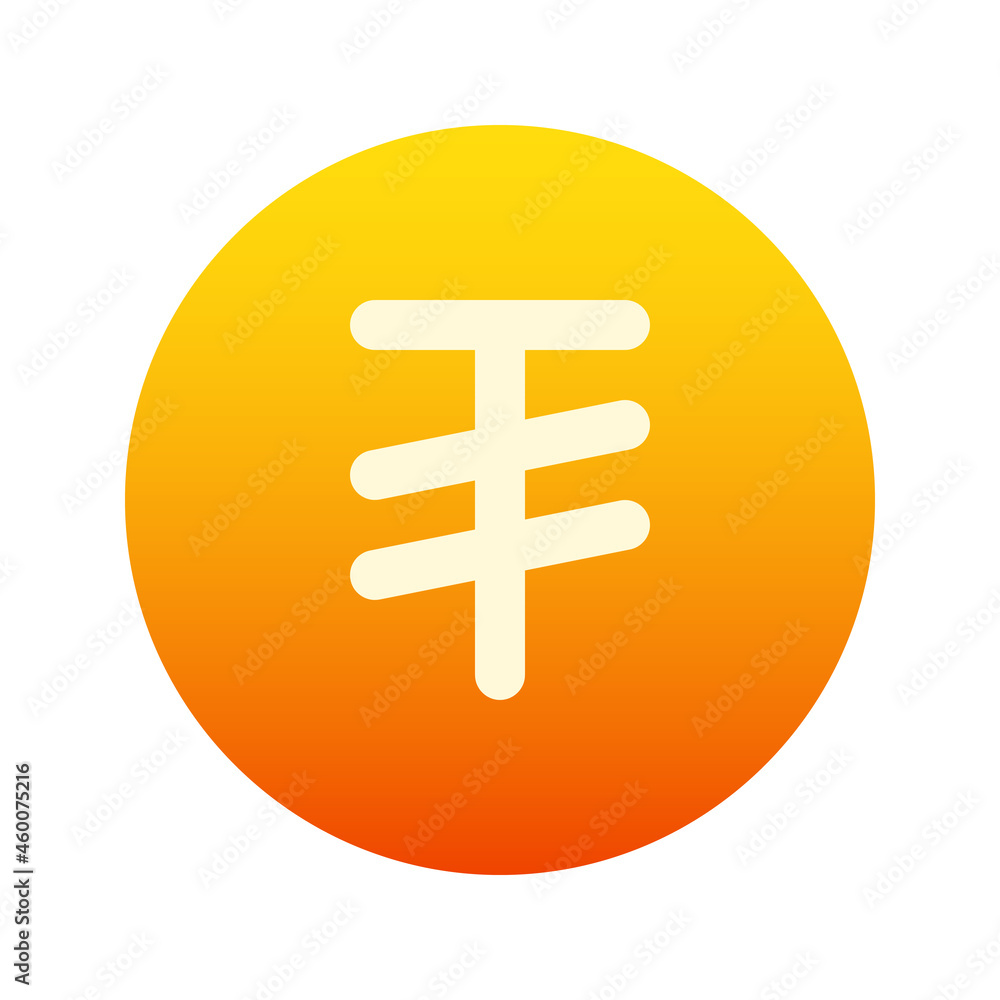 Illustration vector graphic icon of Mongolia Tugrik currency. Gradient Style Icon. Vector illustration isolated on white background. Perfect for website or application design. Illustration vector graphic icon of Mongolia Tugrik currency. Gradient Style Icon. Vector illustration isolated on white background. Perfect for website or application design.