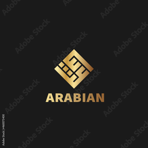 ARABIAN arabic logo with kufi square style