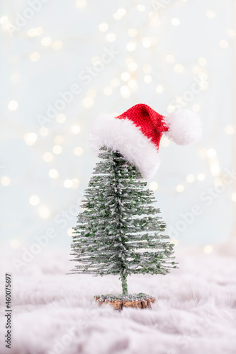 Christmas and newyear cozy decoration, bokeh background.