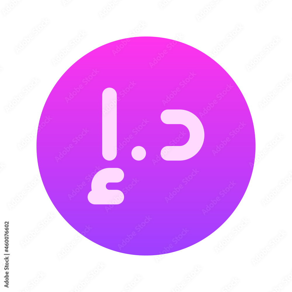Illustration vector graphic icon of UAE Dinar currency. Gradient Style Icon. Vector illustration isolated on white background. Perfect for website or application design. Illustration vector graphic icon of UAE Dinar currency. Gradient Style Icon. Vector illustration isolated on white background. Perfect for website or application design.