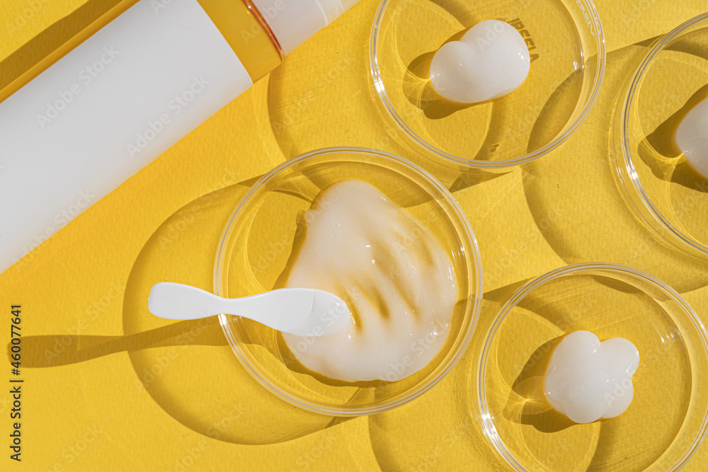 cream in a glass bowl cream in a glass bowl