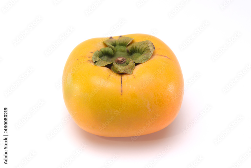 Sweet fresh ripe persimmon isolated on white background Sweet fresh ripe persimmon isolated on white background