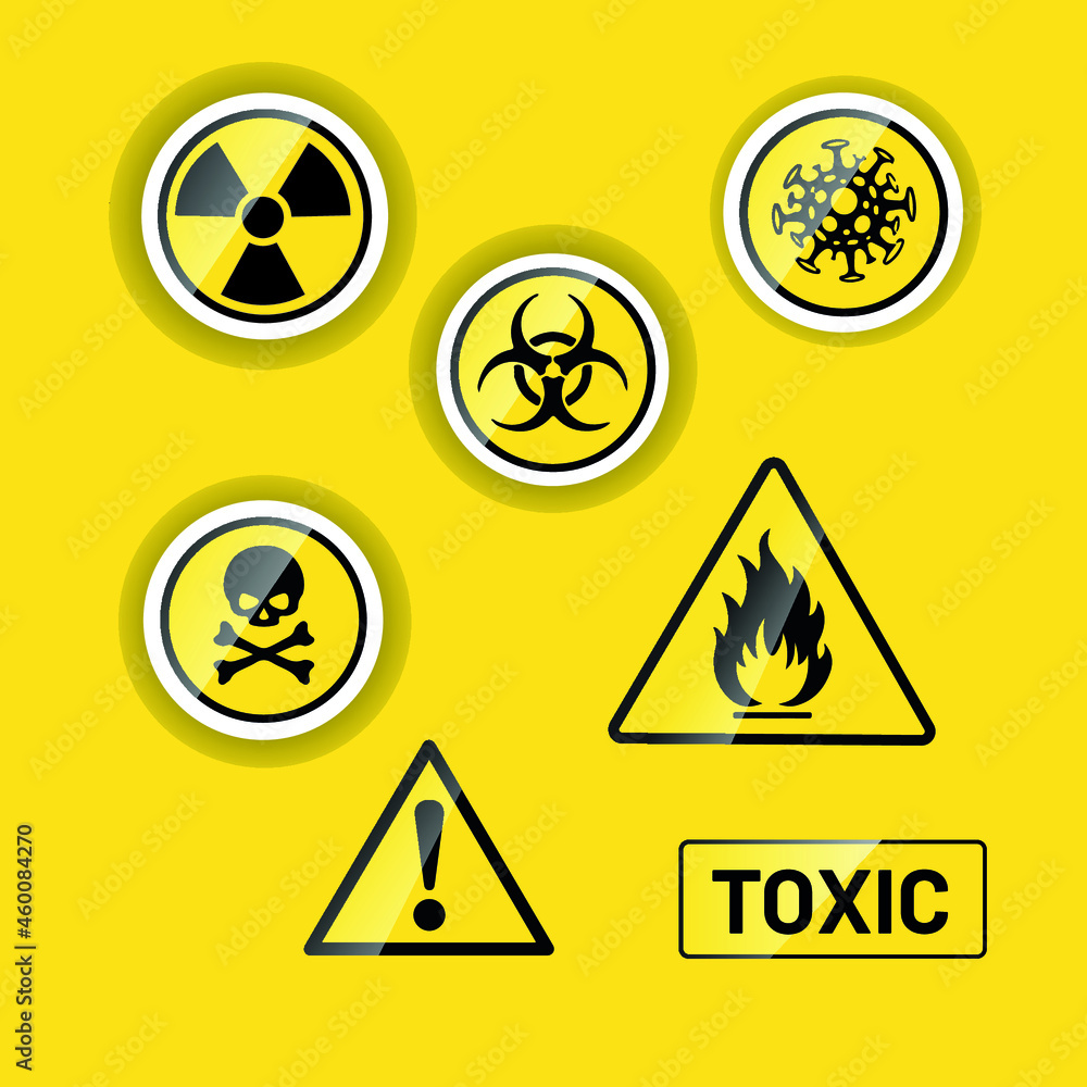 sign symbol danger threat toxicity stop warning death radiation isolation vector sign symbol danger threat toxicity stop warning death radiation isolation vector