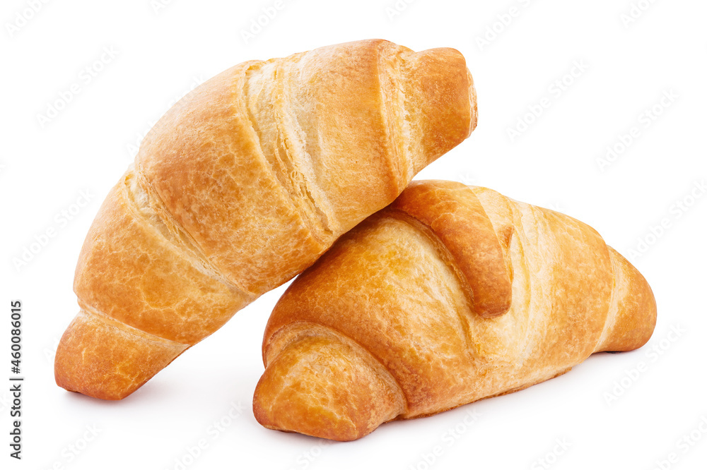 Delicious croissants, isolated on white background Delicious croissants, isolated on white background