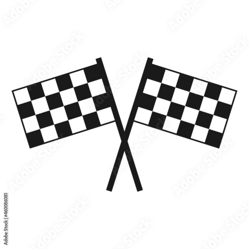 Racing flag. Finish flag. Black and white racing symbol. Checkered flags