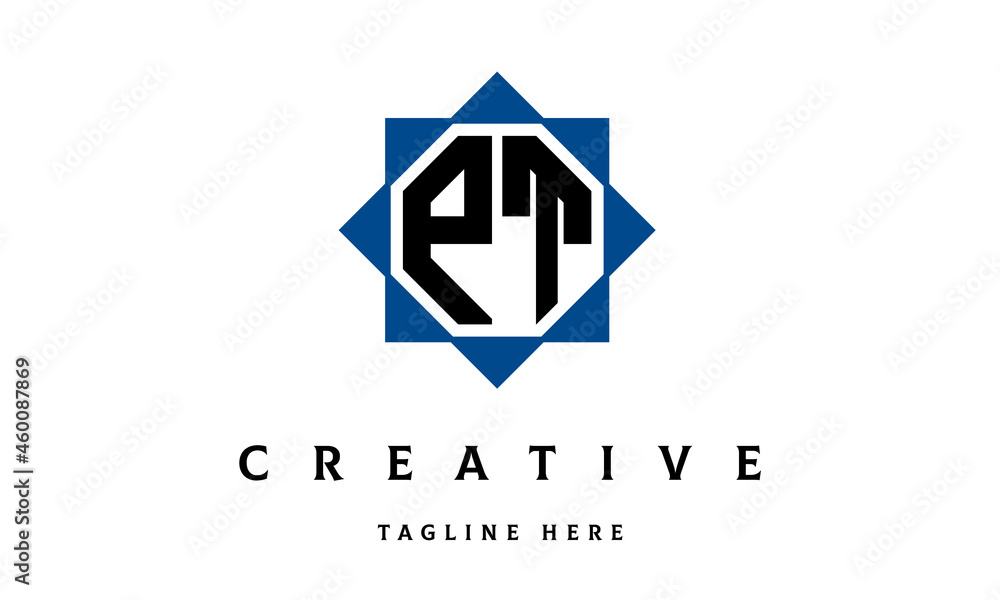 PT double square latter logo vector PT double square latter logo vector