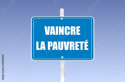 panneau vaincre la pauvreté