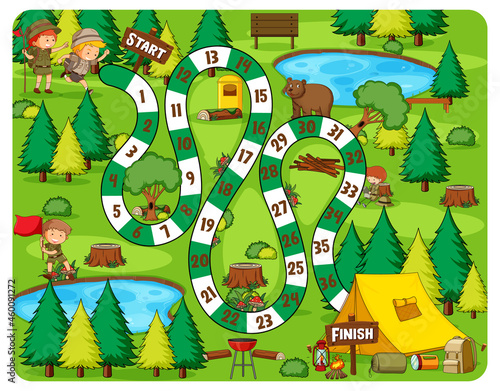 Cute cartoon maze game template