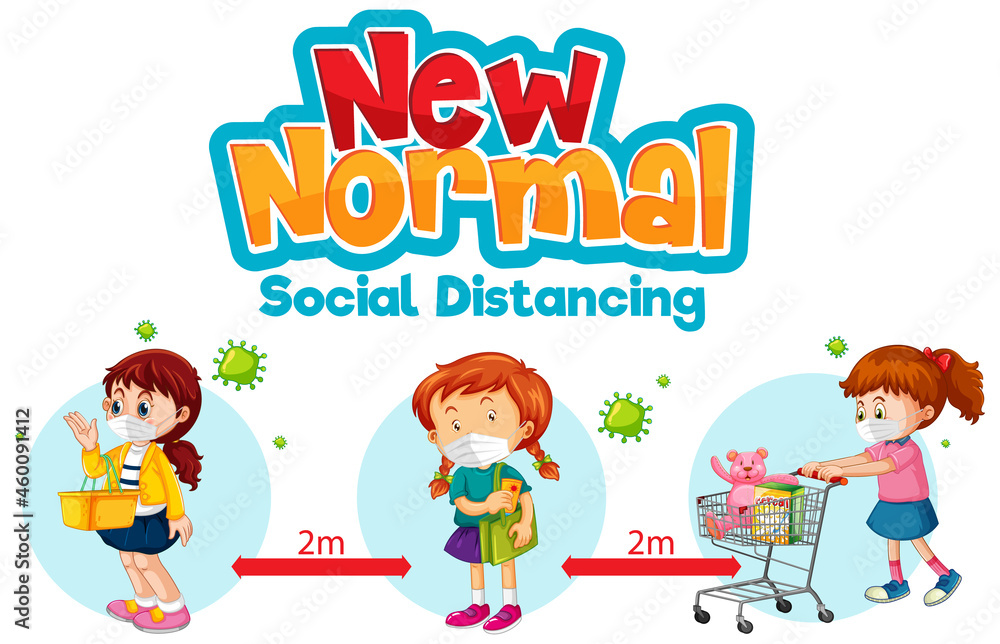 New Normal with students keep social distancing New Normal with students keep social distancing