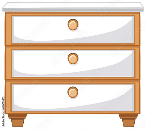 Three drawer cabinet for interior design