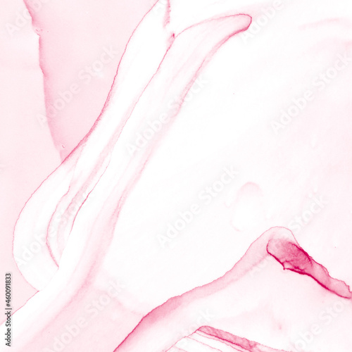 Alcohol pink and whate ink background. Closeup of © velikiyzayats