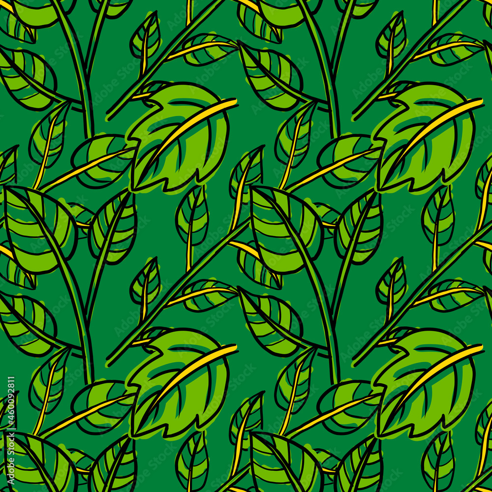 Leaf Seamless Pattern for party, anniversary, birthday. Design for banner, poster, card, invitation and scrapbook