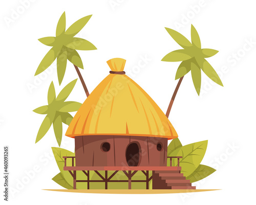 Thatched Bungalow Illustration