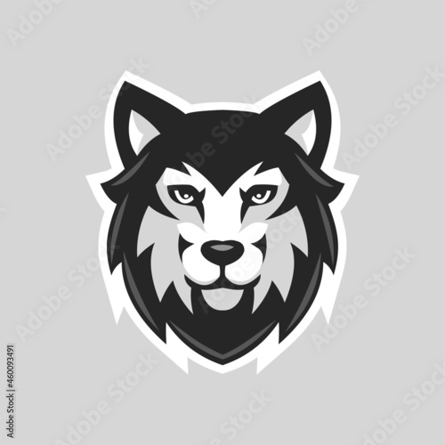 wolf logo mascot template