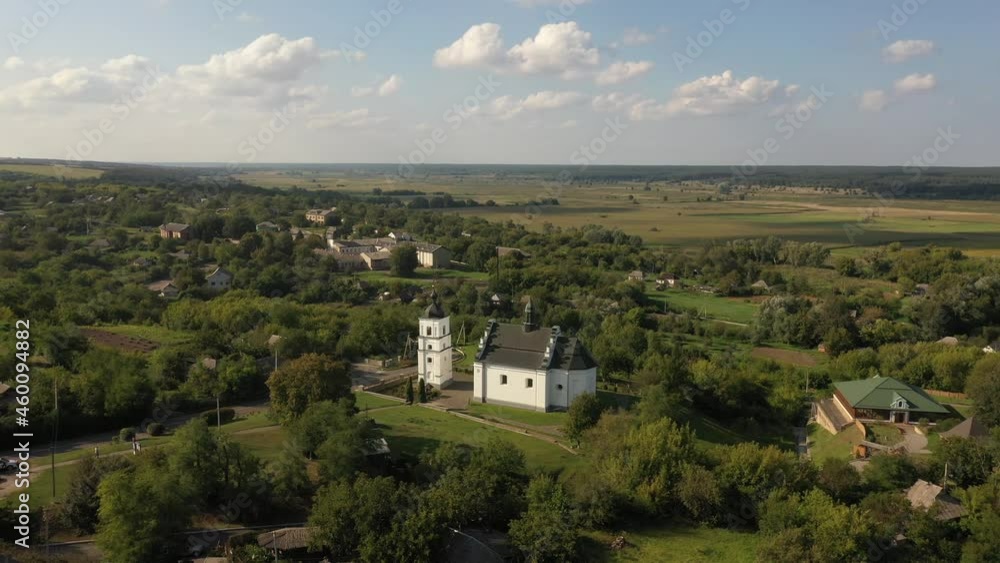 The Illinska Church in Subotiv village, Ukraine, view from a drone The Illinska Church in Subotiv village, Ukraine, view from a drone