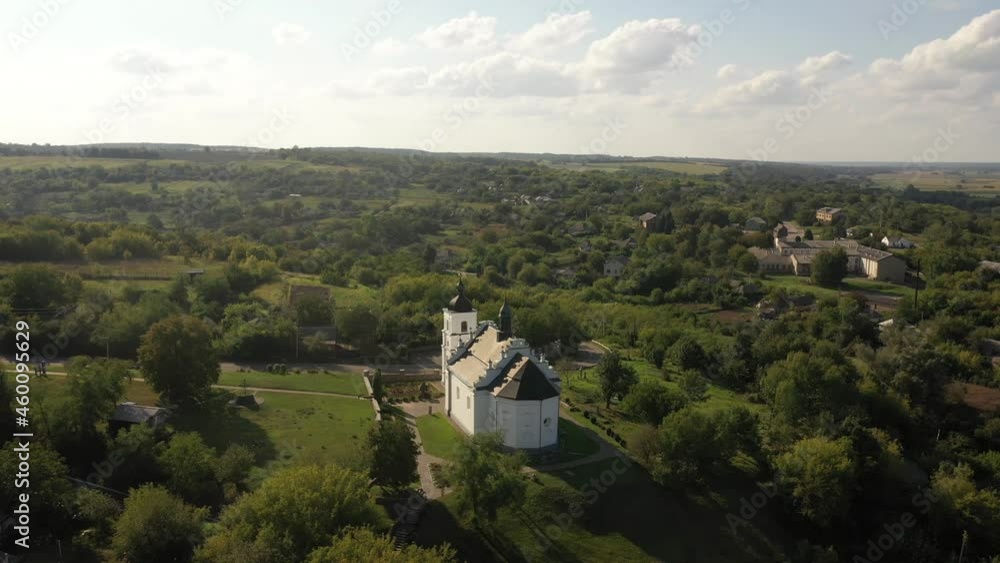 The Illinska Church in Subotiv village, Ukraine, view from a drone The Illinska Church in Subotiv village, Ukraine, view from a drone