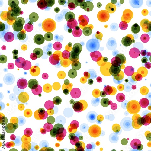 Fototapeta Naklejka Na Ścianę i Meble -  colorful circle pattern, transparent colors. Seamless pattern