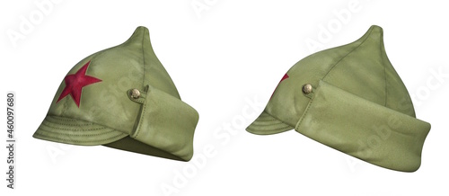 Naklejka ブヂョノフカ フルンゼンカ 赤軍 帽子 ヘルメット Soviet army cap 