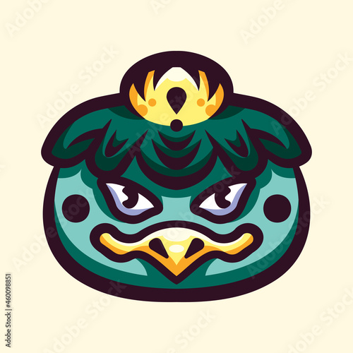 Japanese Monster Kappa Illustration Logo