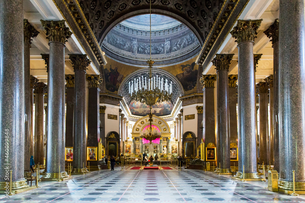 Kazan cathedral. Interiors of the Kazan Cathedral.