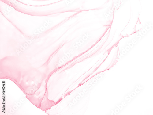 Alcohol pink and whate ink background. Abstract photo