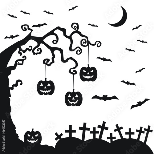 halloween background with pumpkin