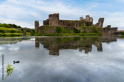 Caerphilly Castle the largest medieval castle in Wales