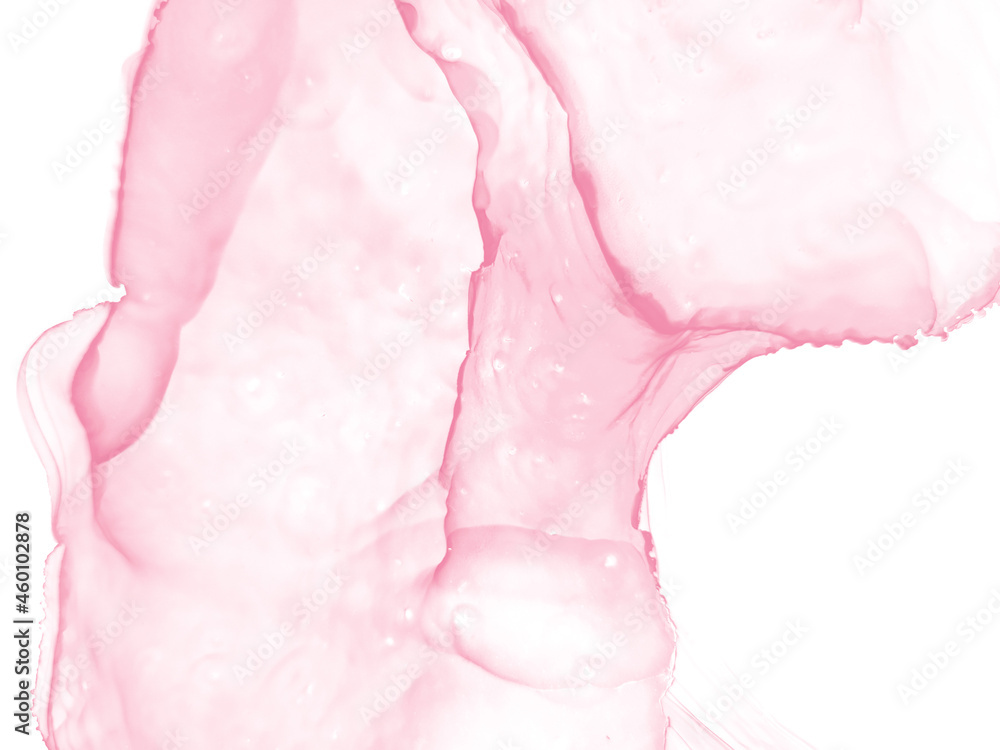 Fototapeta premium Alcohol pink and whate ink background. For card